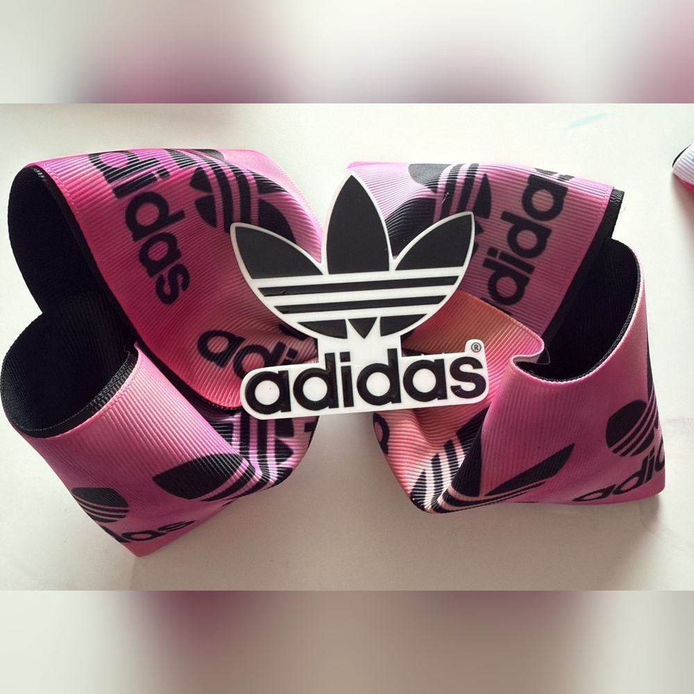 Adidas Logo Kid's Pink Hair Bow